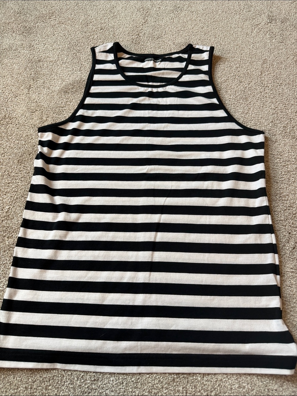Amazon Essentials Black & White Striped Tank Top